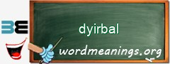 WordMeaning blackboard for dyirbal